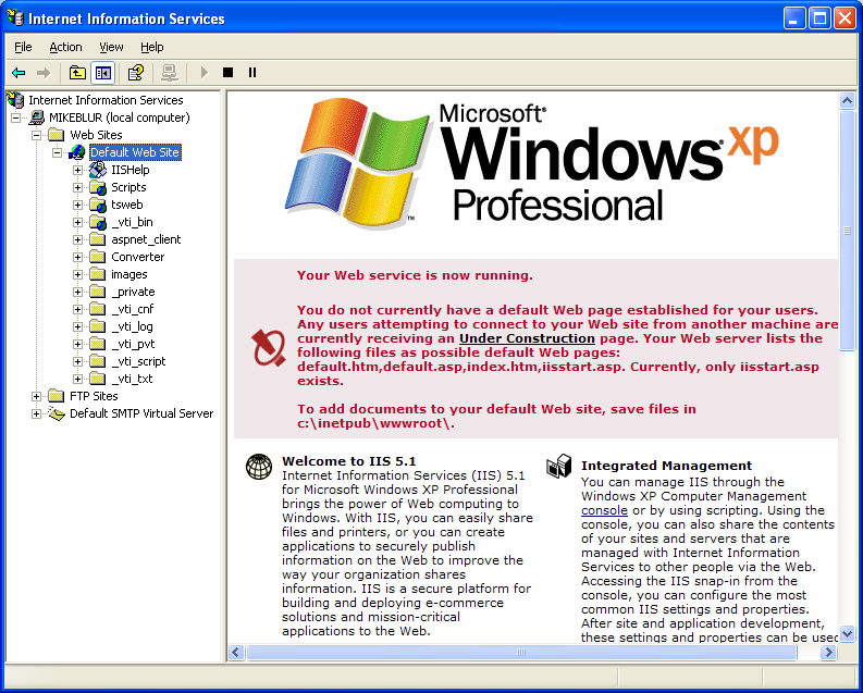 Windows XP’de IIS Kurulumu ve Ayarları