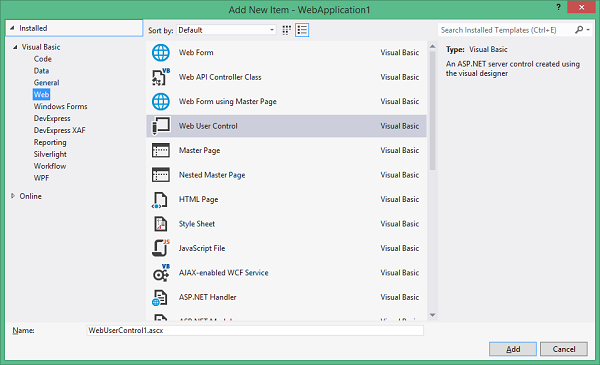 ASP.NET Web User Control Kullanımı