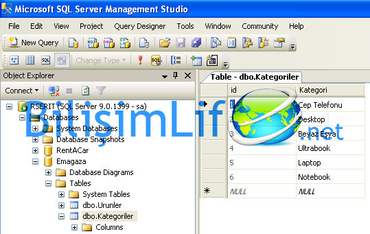 ASP.NET Üzerinde ADO.NET SQL Command Sınıfı Nesneleri