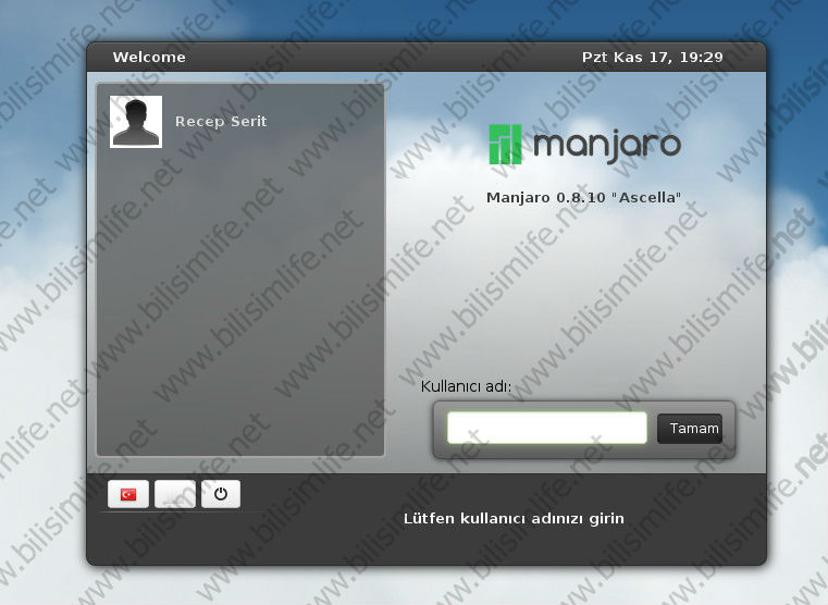 Manjaro 0.8.10 Kurulumu