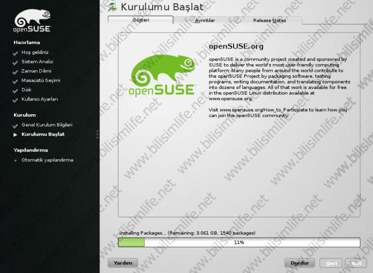 openSUSE 13.1 Kurulumu