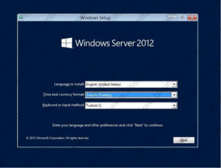 Windows Server 2012 Kurulumu