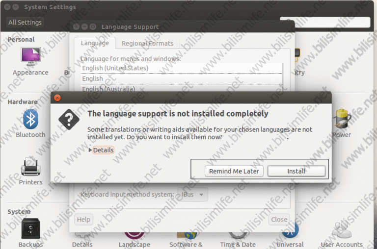 Ubuntu’yu Türkçe Yapmak