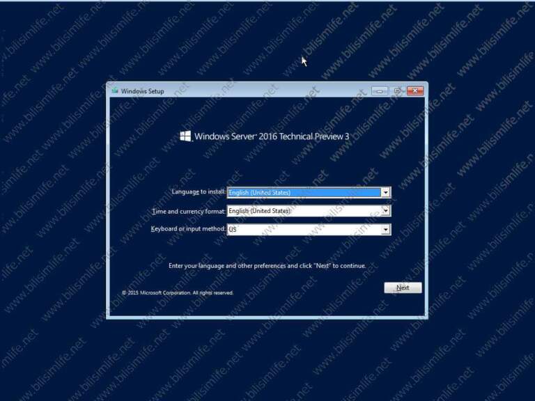 Windows Server 2016 Kurulumu