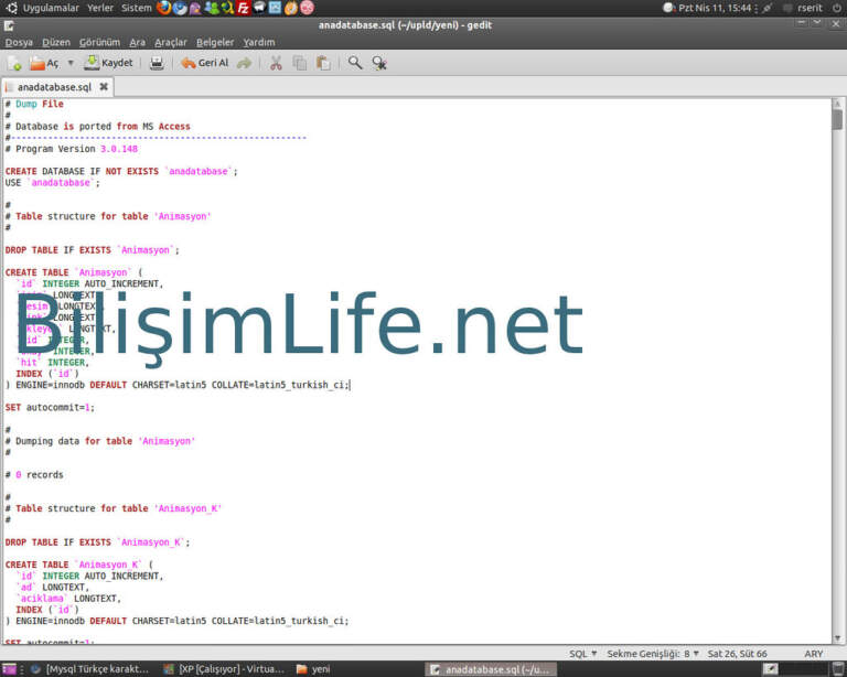 MySQL’de Türkçe karakter sorunu ve çözümü