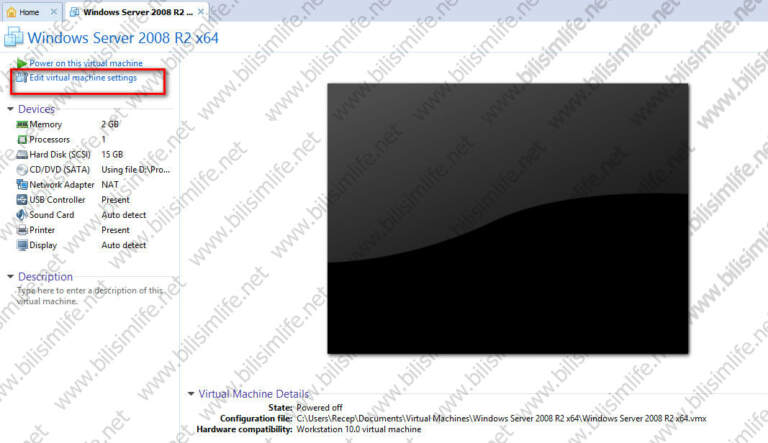 VMware Workstation 10 Makine Ayarları