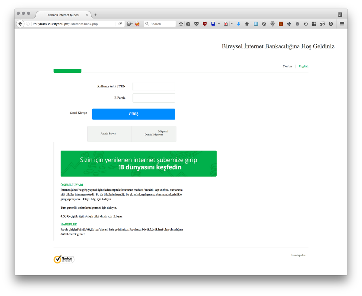 DenizBank İnternet Bankacılığına Trojan Bulaştı